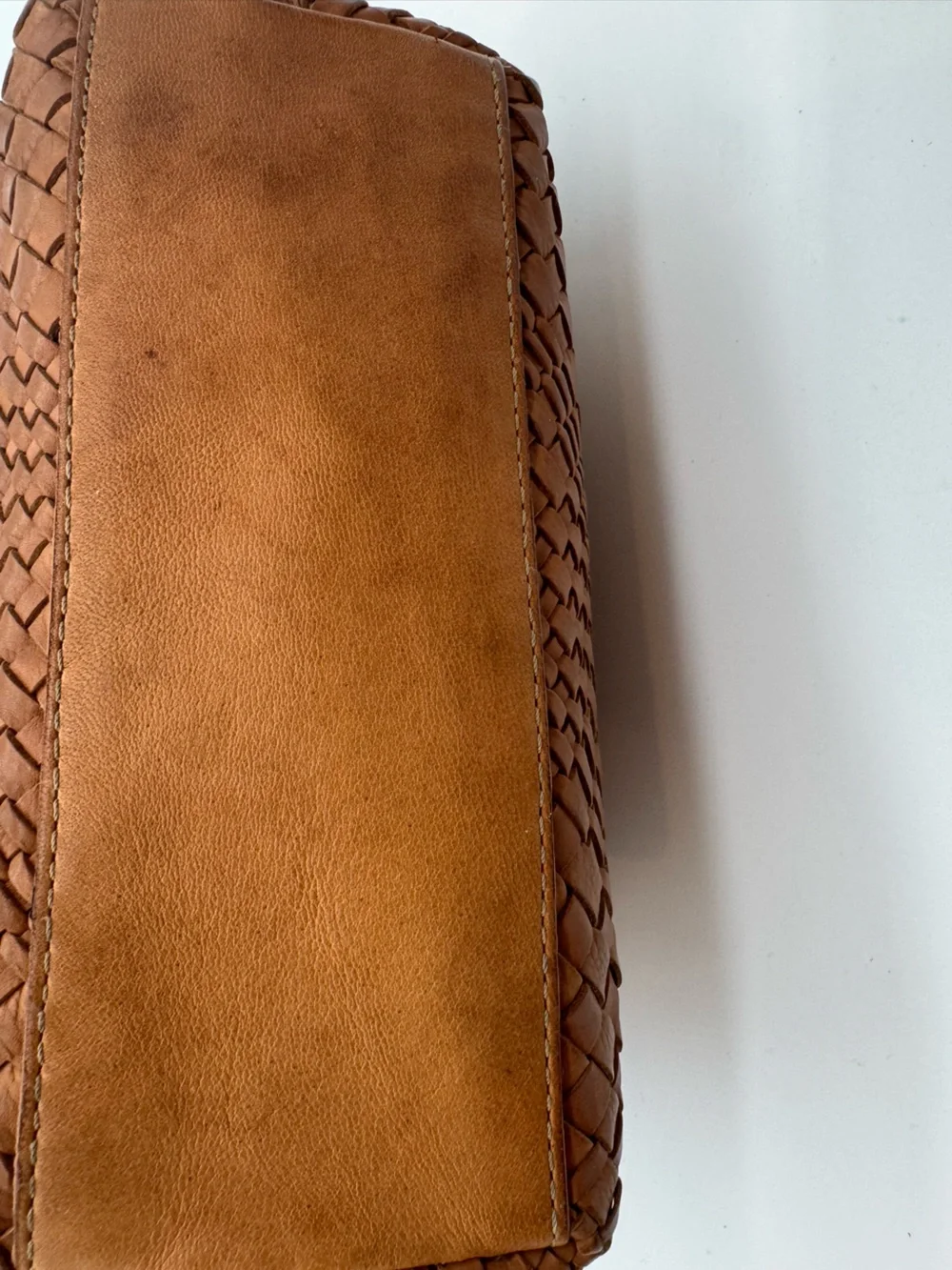 Dragon diffusion Woven Leather Crossbody Bag - Brown